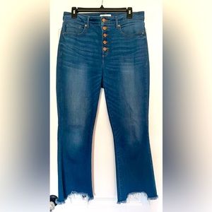 LOFT Curvy High Waist Kick Crop Jeans Size 30/10